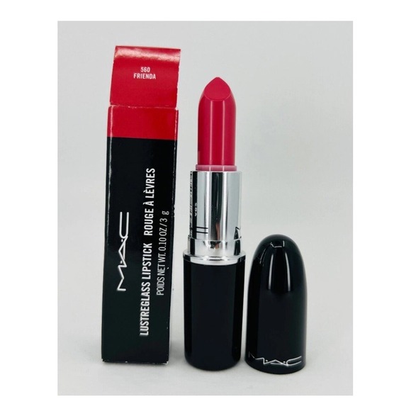 New In box MAC Lustreglass Lipstick 560 In FRIENDA - 0.10 oz./3g - Picture 3 of 4